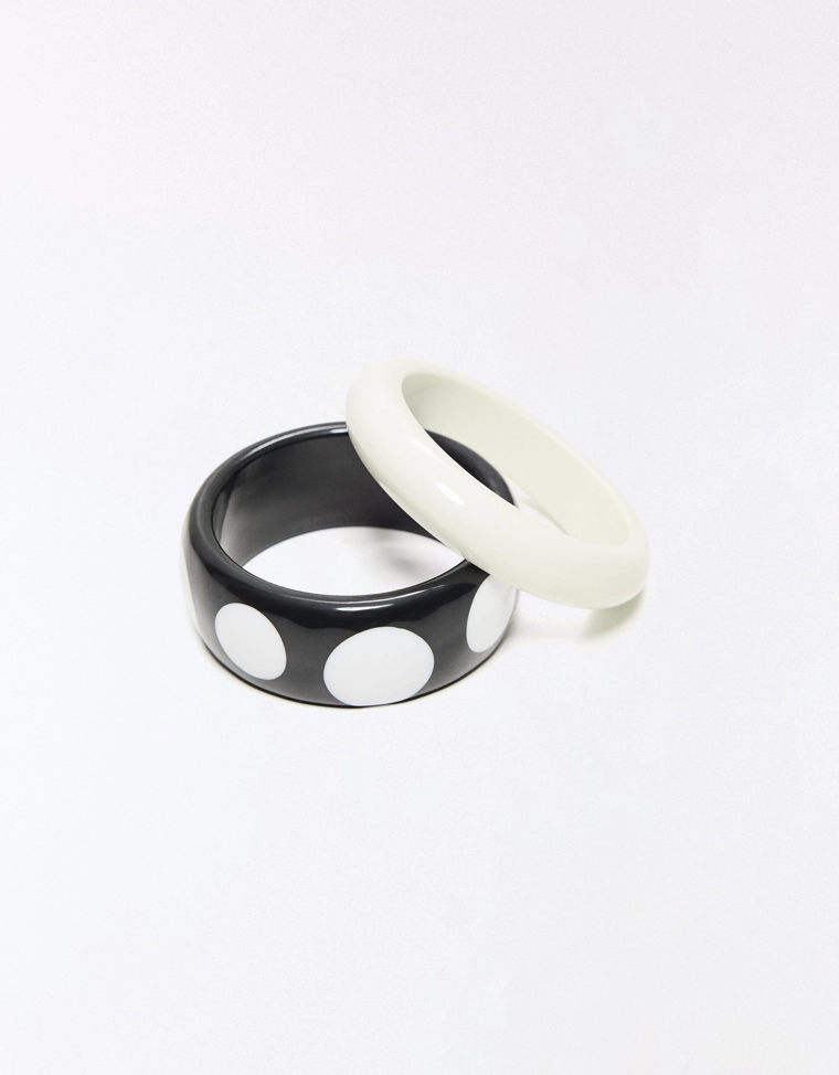 Набор из 3 браслетов с эффектом смолы