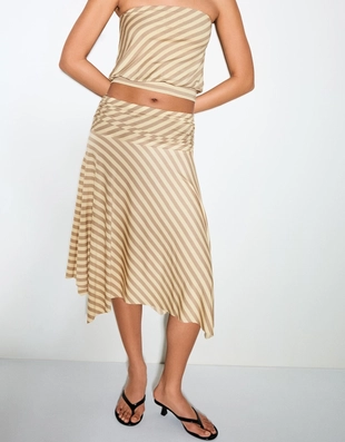 Юбка миди со сборкой- Заказать в России