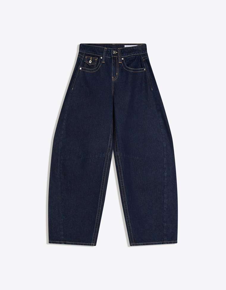 Джинсы свободного кроя с низкой посадкой