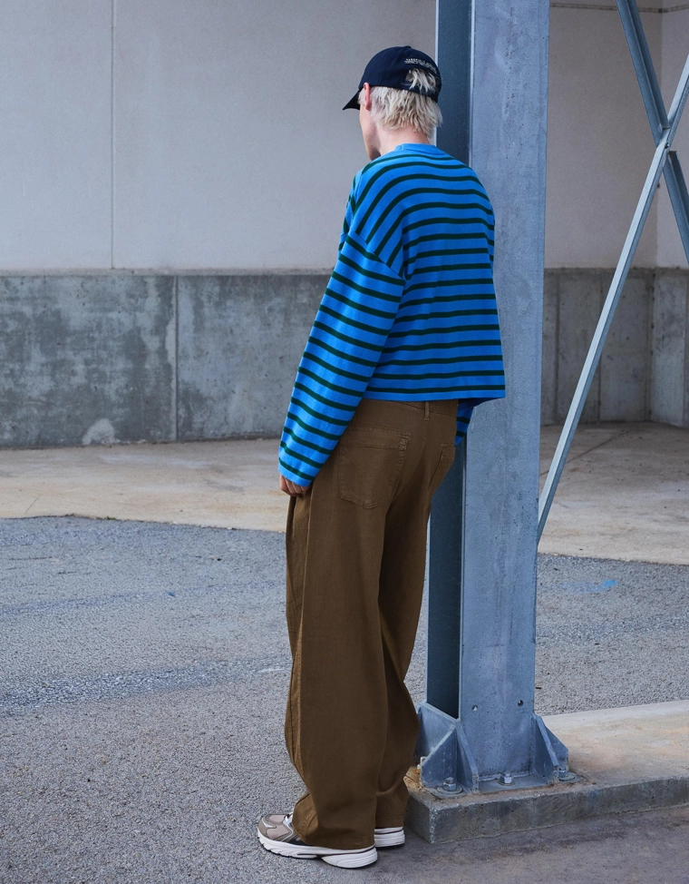 Широкие брюки изо льна