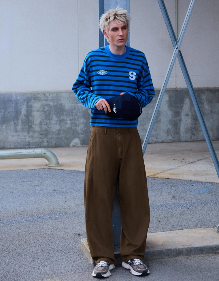 Широкие брюки изо льна