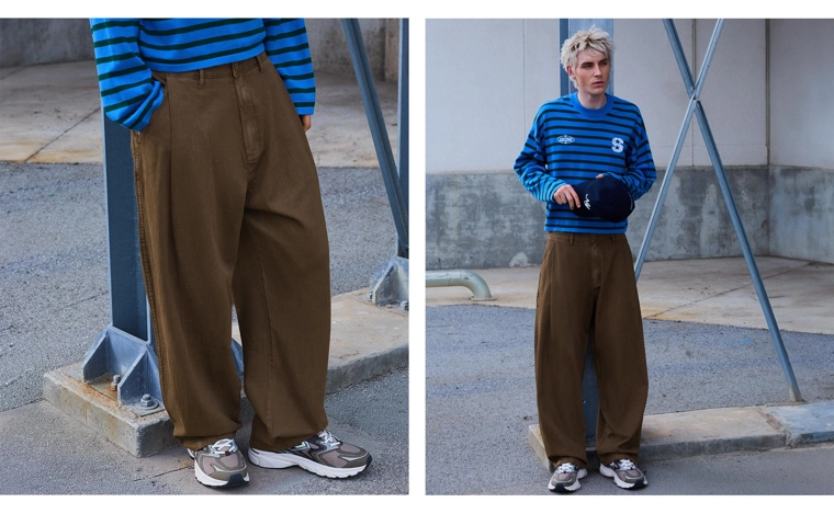 Широкие брюки изо льна