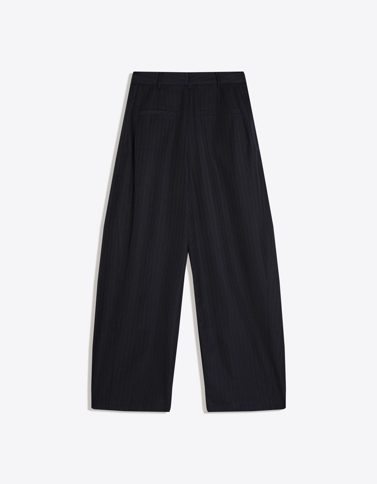 Брюки из струящейся ткани с запахом