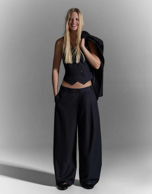 Брюки из струящейся ткани с запахом- Заказать в России