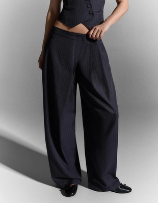 Брюки из струящейся ткани с запахом- Заказать в России