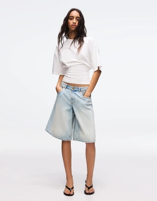 Джинсовые шорты свободного кроя- Заказать в России