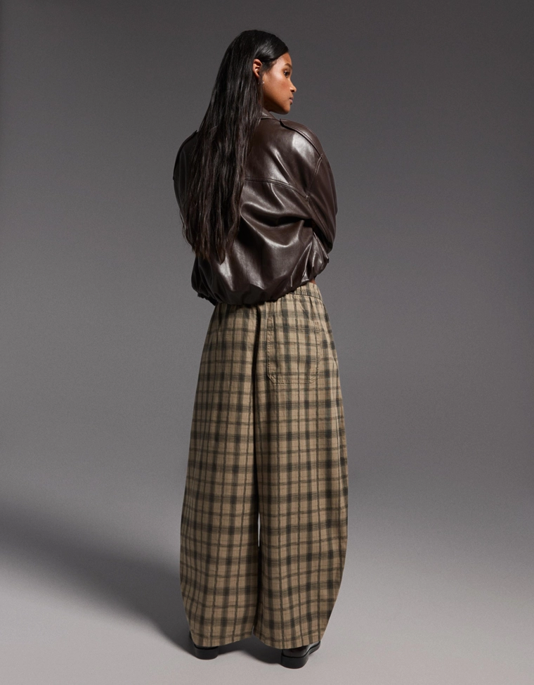 Брюки-рукава-фонарики с принтом