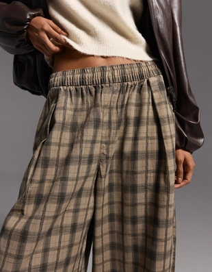 Брюки-рукава-фонарики с принтом- Заказать в России