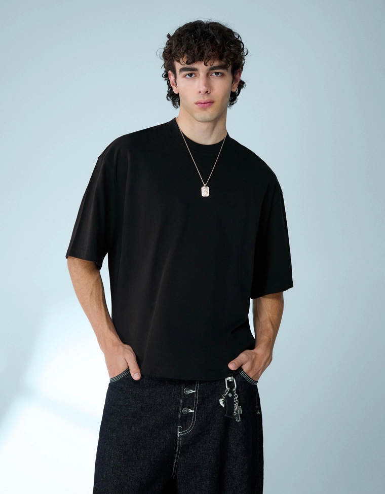 Футболка геометрического кроя с короткими рукавами