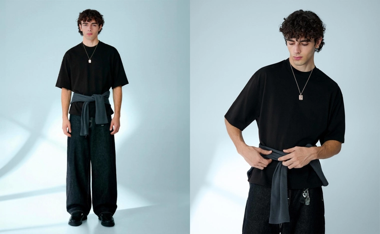 Футболка геометрического кроя с короткими рукавами