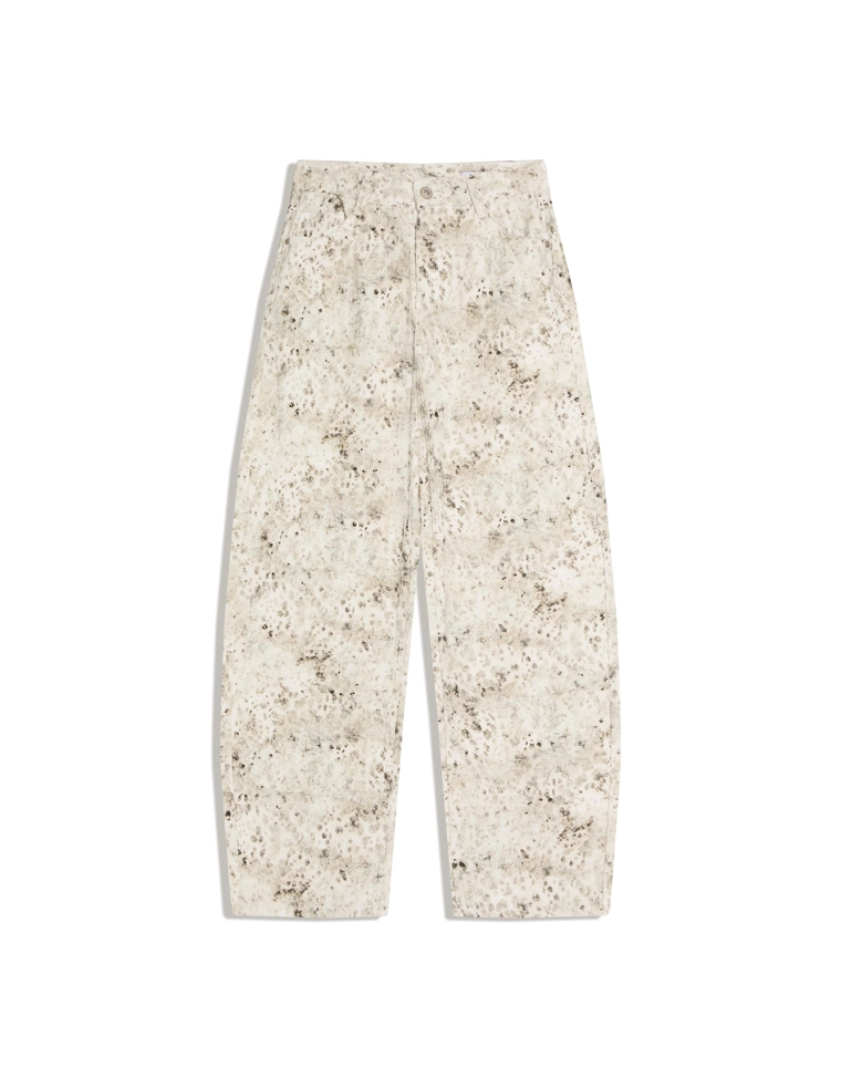 Джинсы свободного кроя с низкой посадкой и принтом