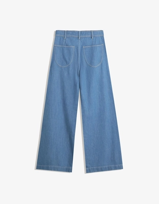 Джинсы с широкими штанинами- Заказать в России