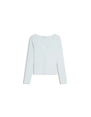 Лонгслив с кружевной отделкой- Заказать в России