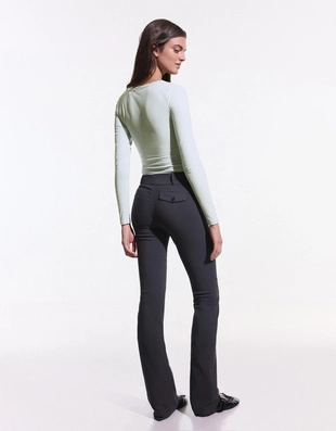 Лонгслив с кружевной отделкой- Заказать в России