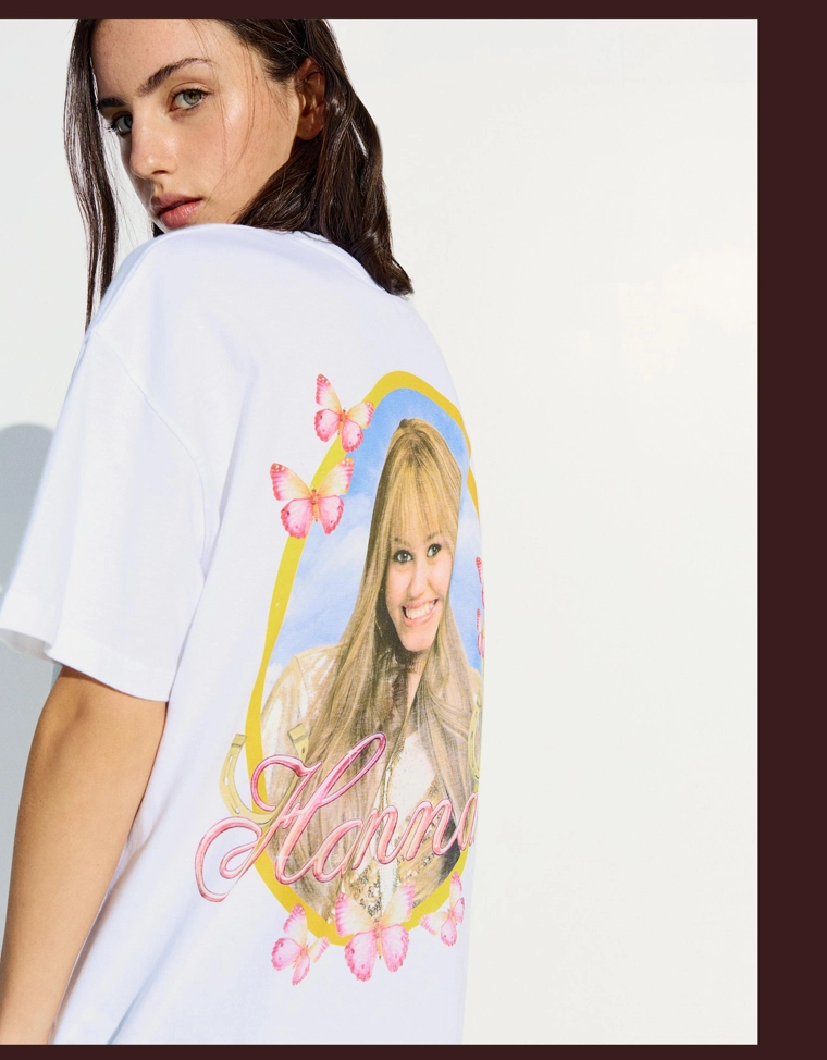 Футболка с короткими рукавами и принтом «Ханна Монтана»