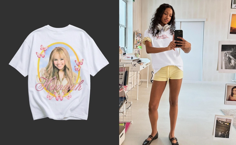 Футболка с короткими рукавами и принтом «Ханна Монтана»