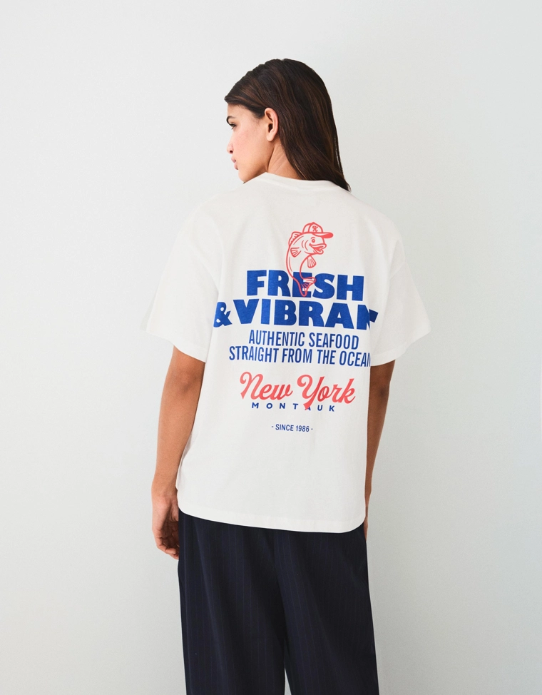 Футболка оверсайз с принтом