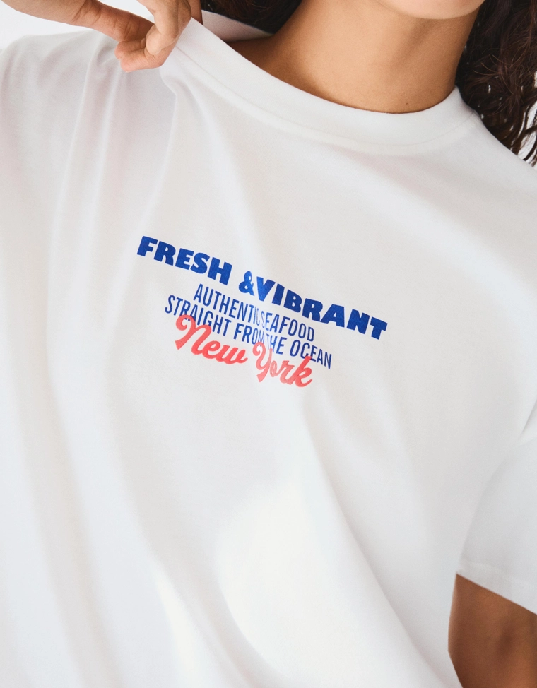 Футболка оверсайз с принтом