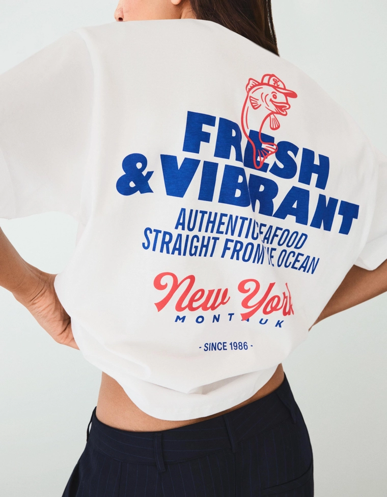 Футболка оверсайз с принтом