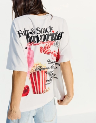 Футболка с короткими рукавами oversize- Заказать в России