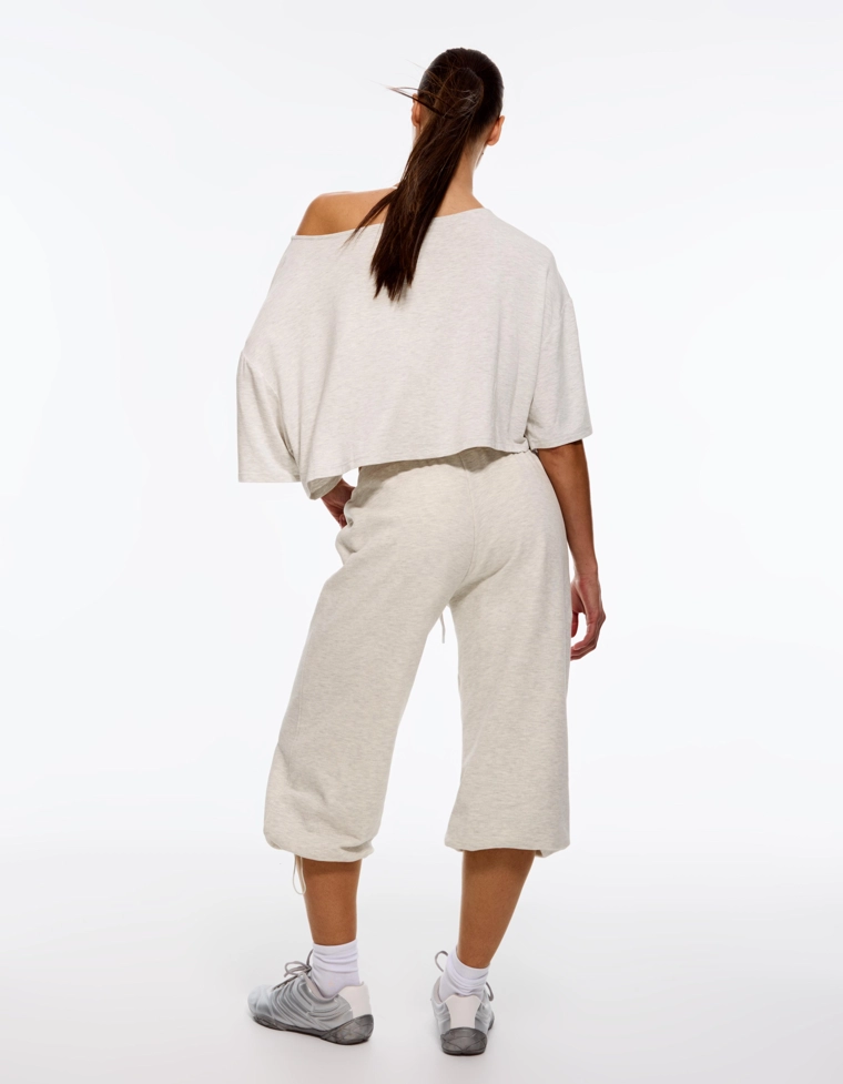 Брюки капри из мягкой ткани