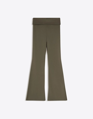 Расклешенные брюки с высокотехнологичной отворотной талией- Заказать в России