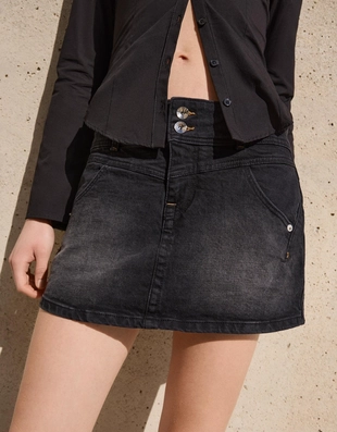 Джинсовая юбка-шорты- Заказать в России