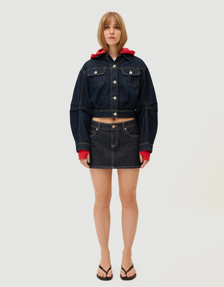 Джинсовая мини-юбка