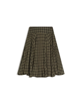 Объемная юбка миди в клетку- Заказать в России