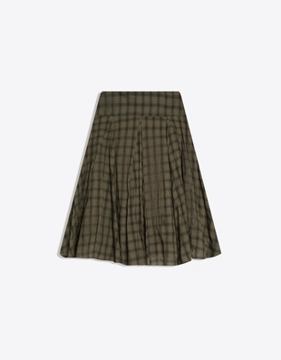 Объемная юбка миди в клетку- Заказать в России