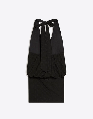 Мини-платье из жаккарда в горошек- Заказать в России