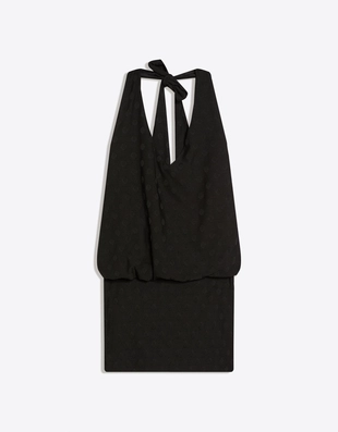 Мини-платье из жаккарда в горошек- Заказать в России