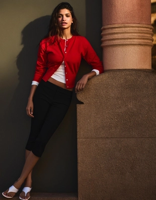 Брюки капри из бенгалина- Заказать в России