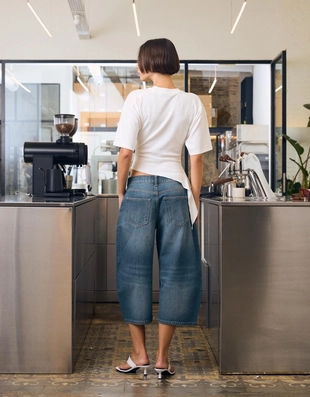 Джинсовые шорты свободного кроя- Заказать в России