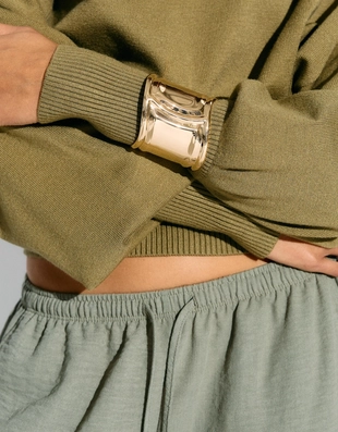 Гладкий браслет-кафф- Заказать в России