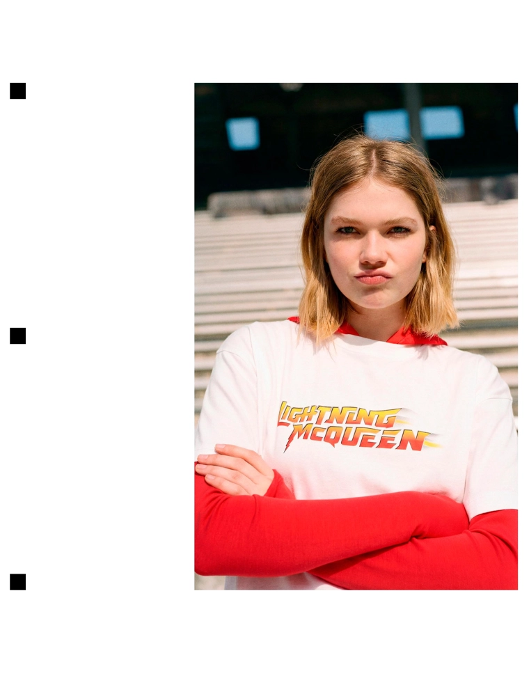 Футболка оверсайз с короткими рукавами и принтом «Тачки»