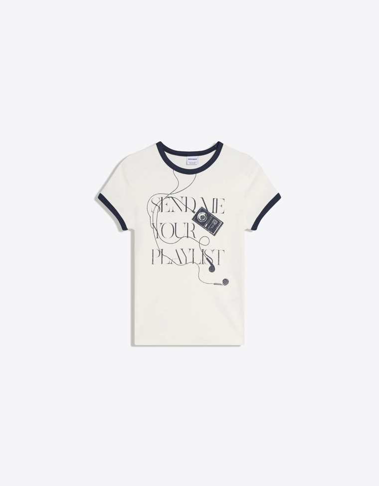 Футболка с короткими рукавами и принтом