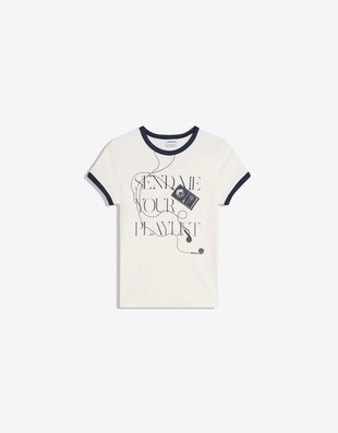 Футболка с короткими рукавами и принтом- Заказать в России