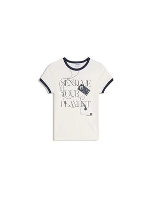 Футболка с короткими рукавами и принтом- Заказать в России