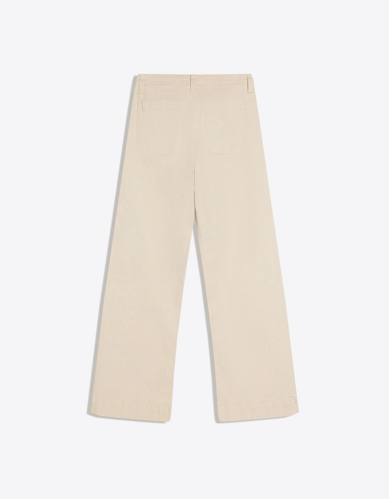 Бесшовные джинсы с широкими штанинами