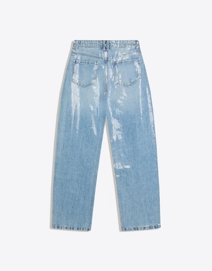 Джинсы barrel свободного кроя с пайетками- Заказать в России