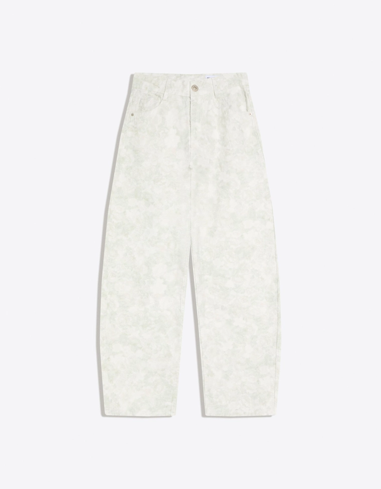 Джинсы свободного кроя с низкой посадкой и принтом