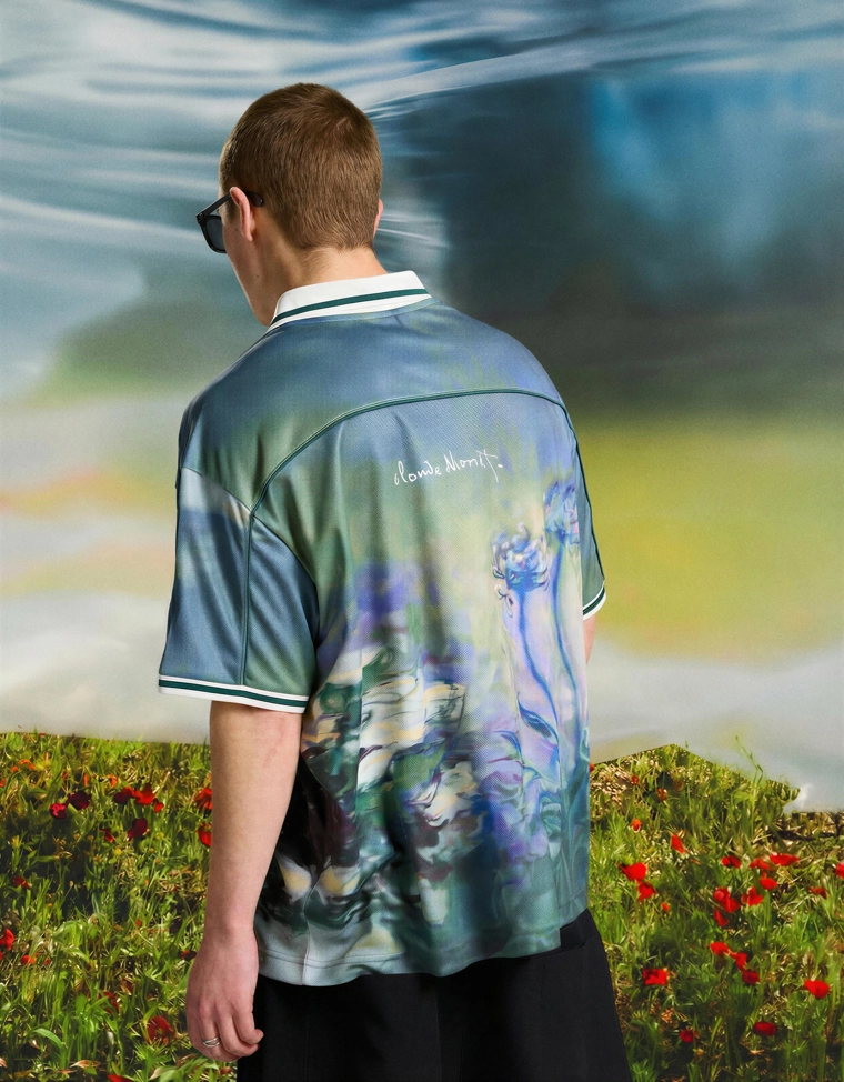 Поло Клод Моне «Агапанты» с короткими рукавами