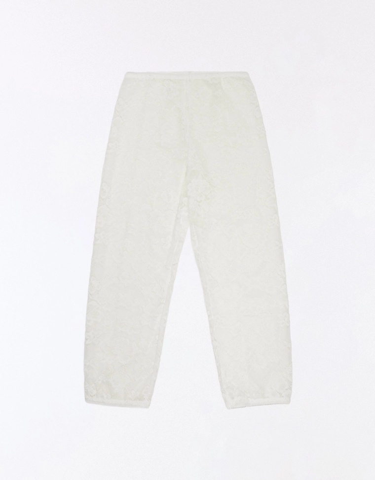 Легинсы капри с кружевом