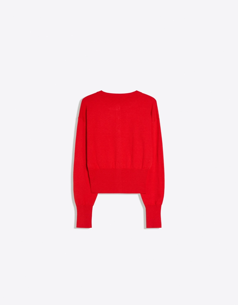 Кардиган с круглым вырезом на пуговицах