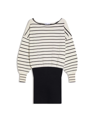 Платье мини с асимметричным подолом из ребристой ткани- Заказать в России