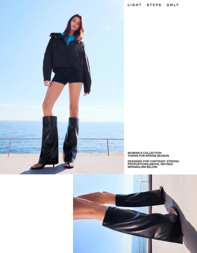 Босоножки на каблуке с ремешком между пальцами