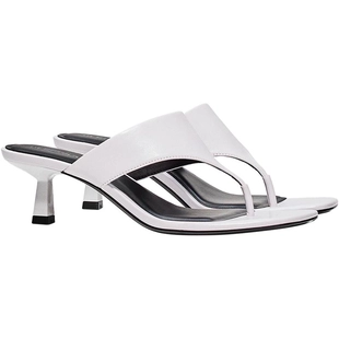 Сандалии на среднем тонком каблуке- Заказать в России