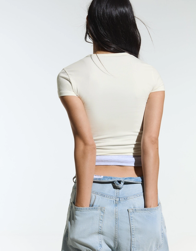 Футболка с короткими рукавами и принтом