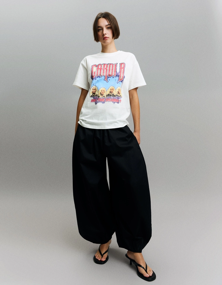 Футболка Cardi B. с короткими рукавами и принтом